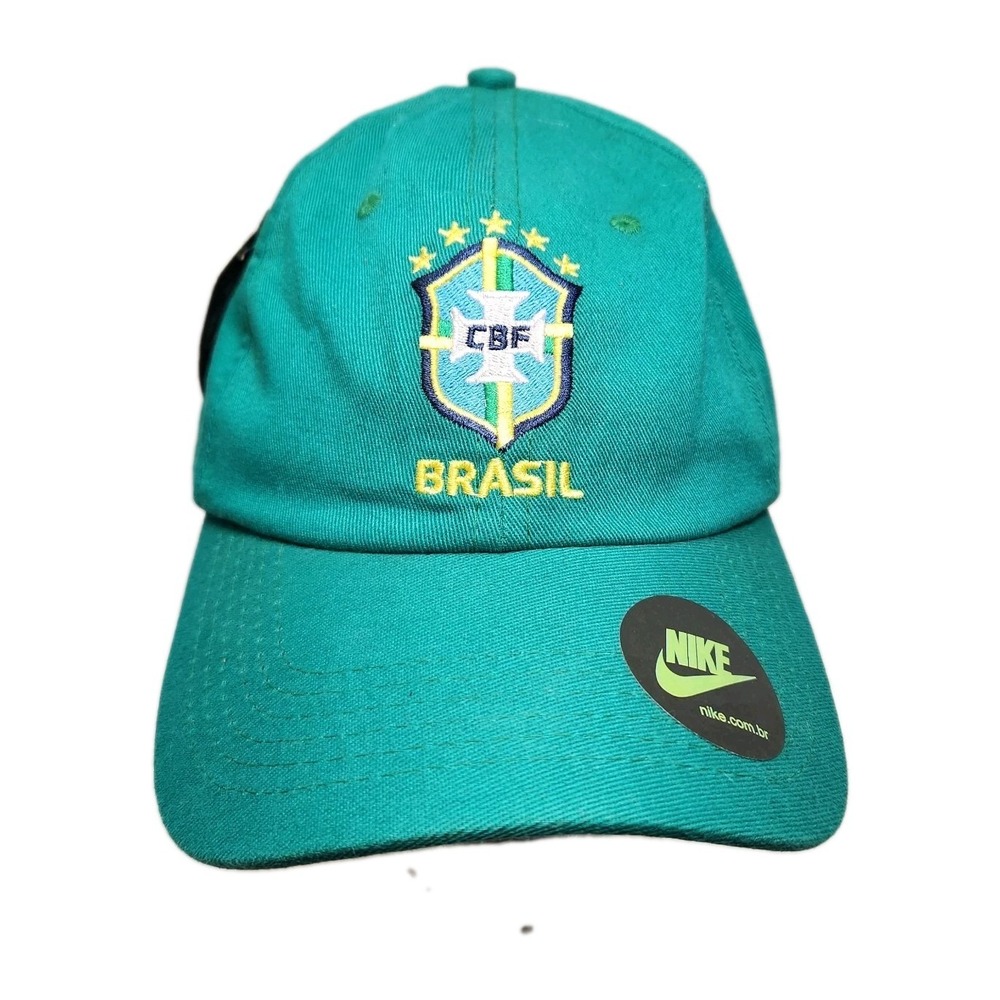 Nike Brazil National Team Soccer Cap Hat Green CBF Brasil Football Heritage NWT